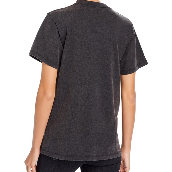 Anine Bing Charcoal Tee with Logo - Picture 3 of 11